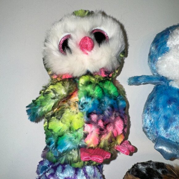LOT of 6 TY Beanies OWLs Birds - Picture 3 of 9